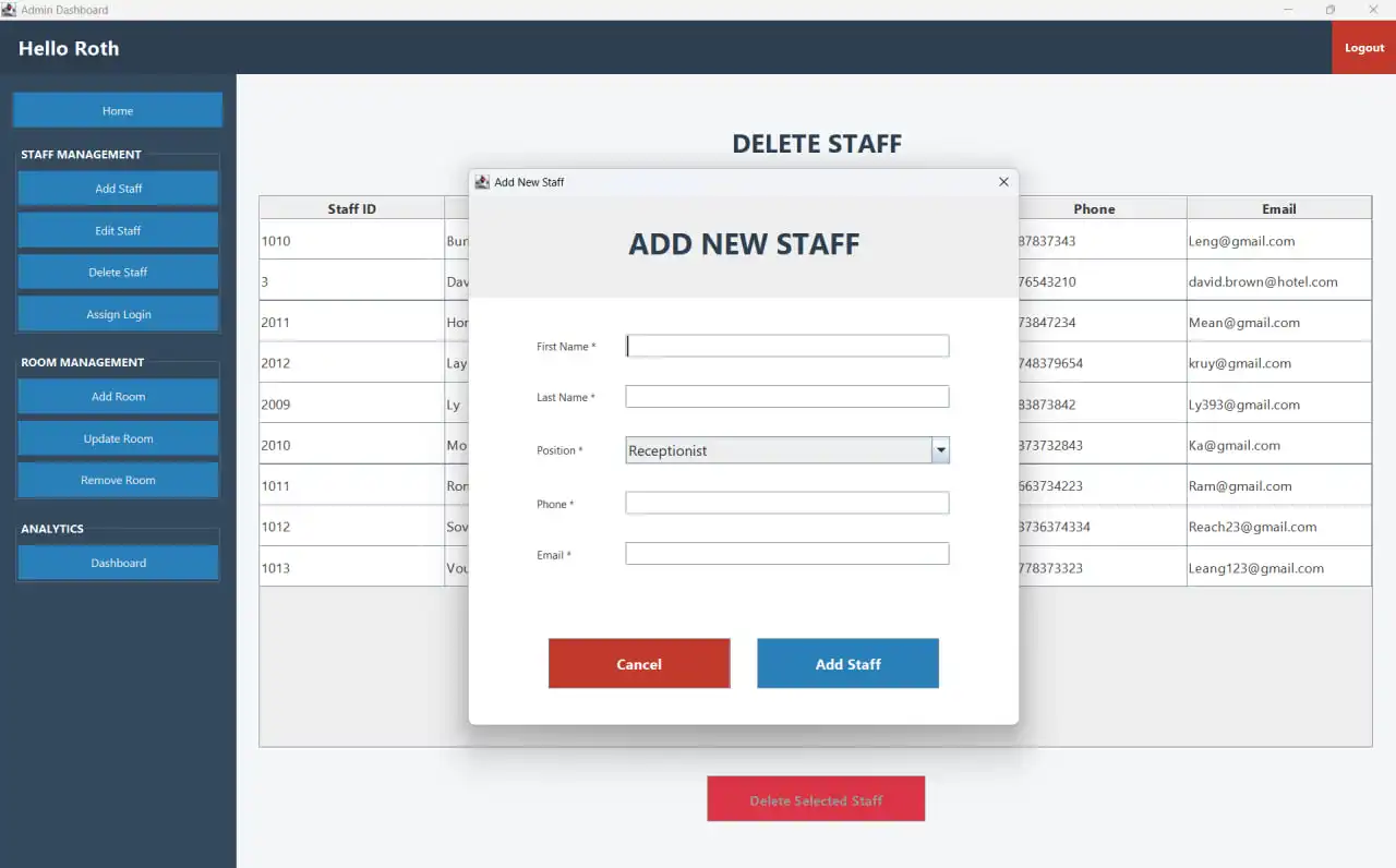 Hotel management system