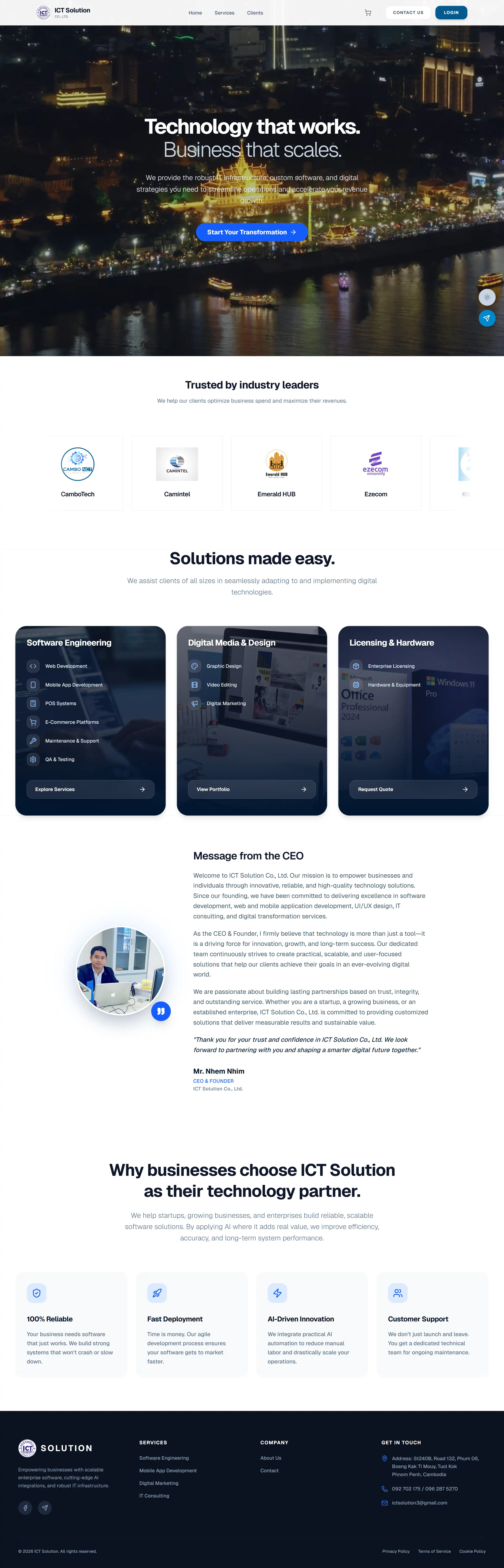 ICT Solution Company Website