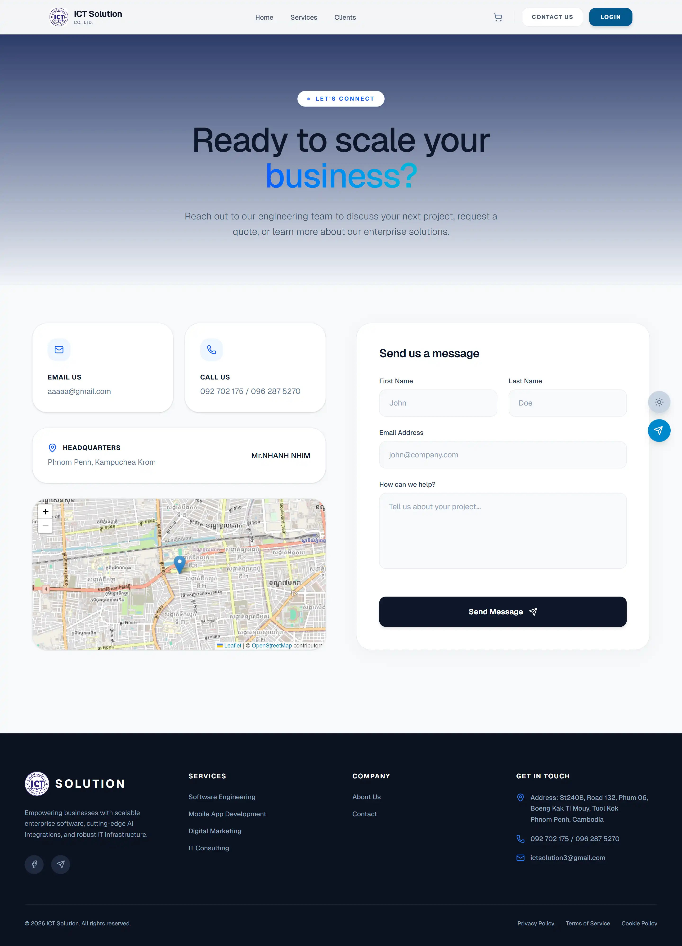 ICT Solution Company Website