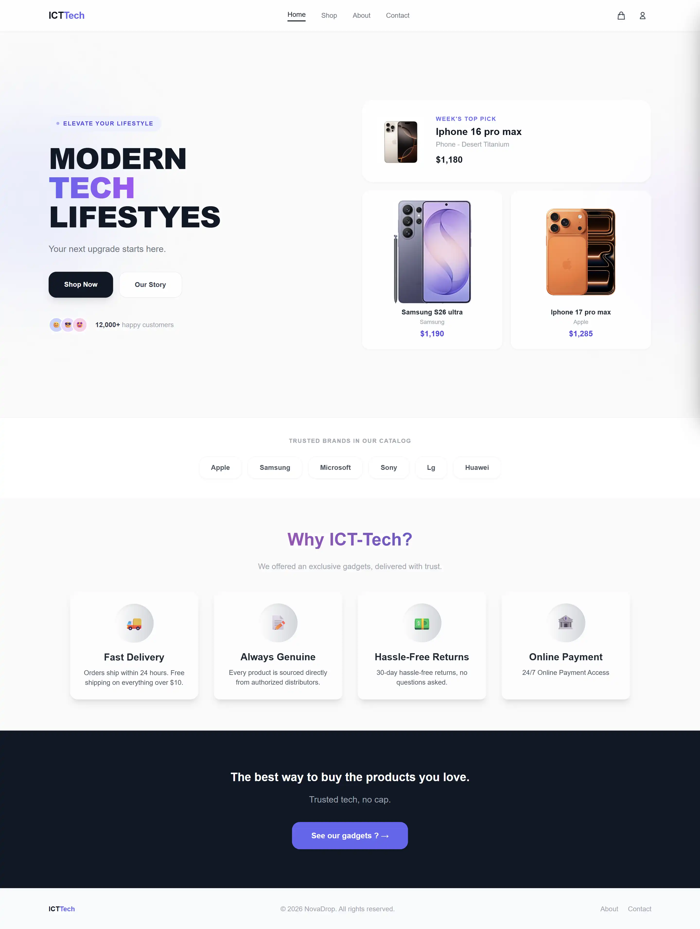 ICT Tech Company Website
