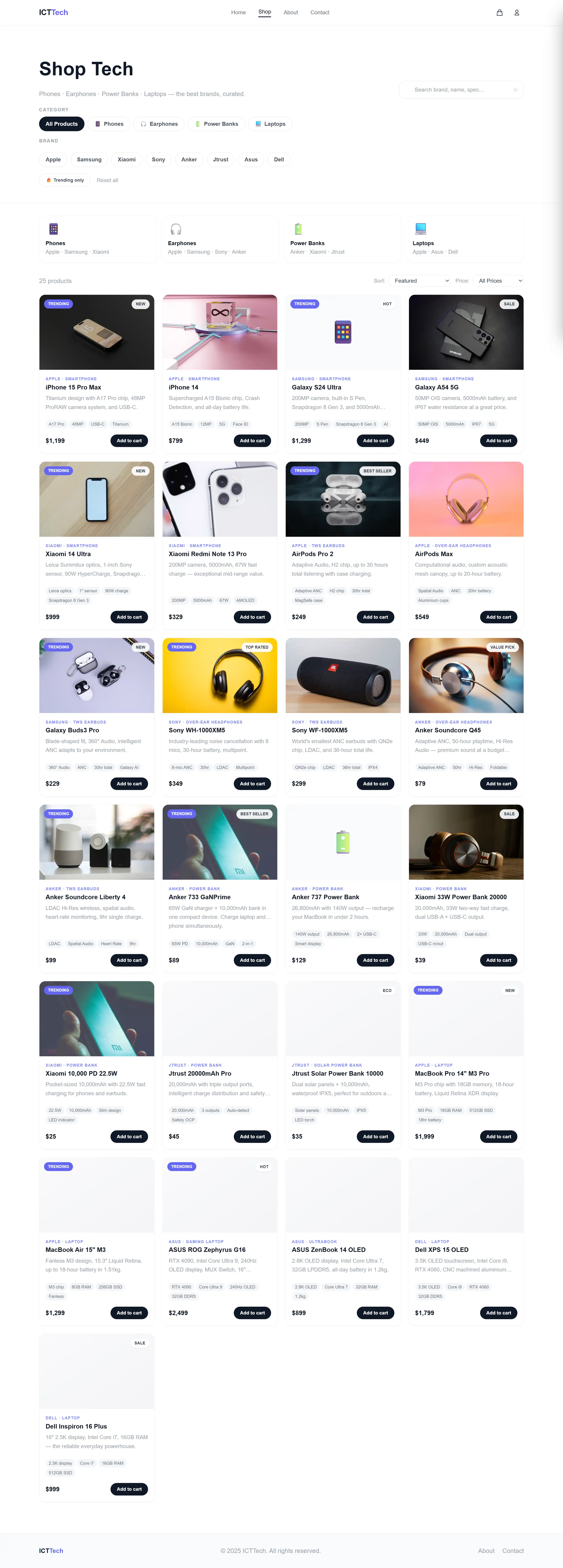 ICT Tech Company Website