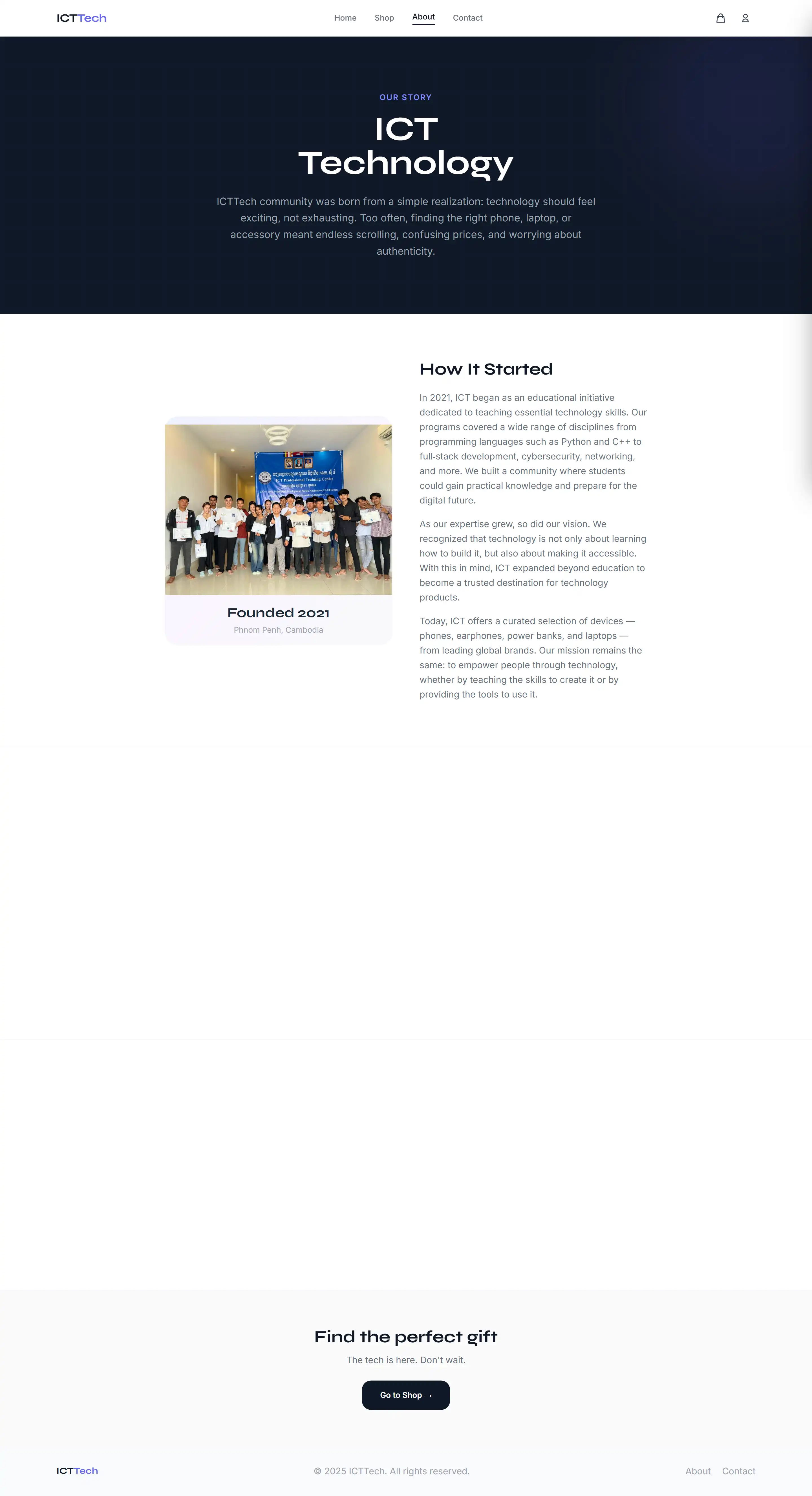 ICT Tech Company Website
