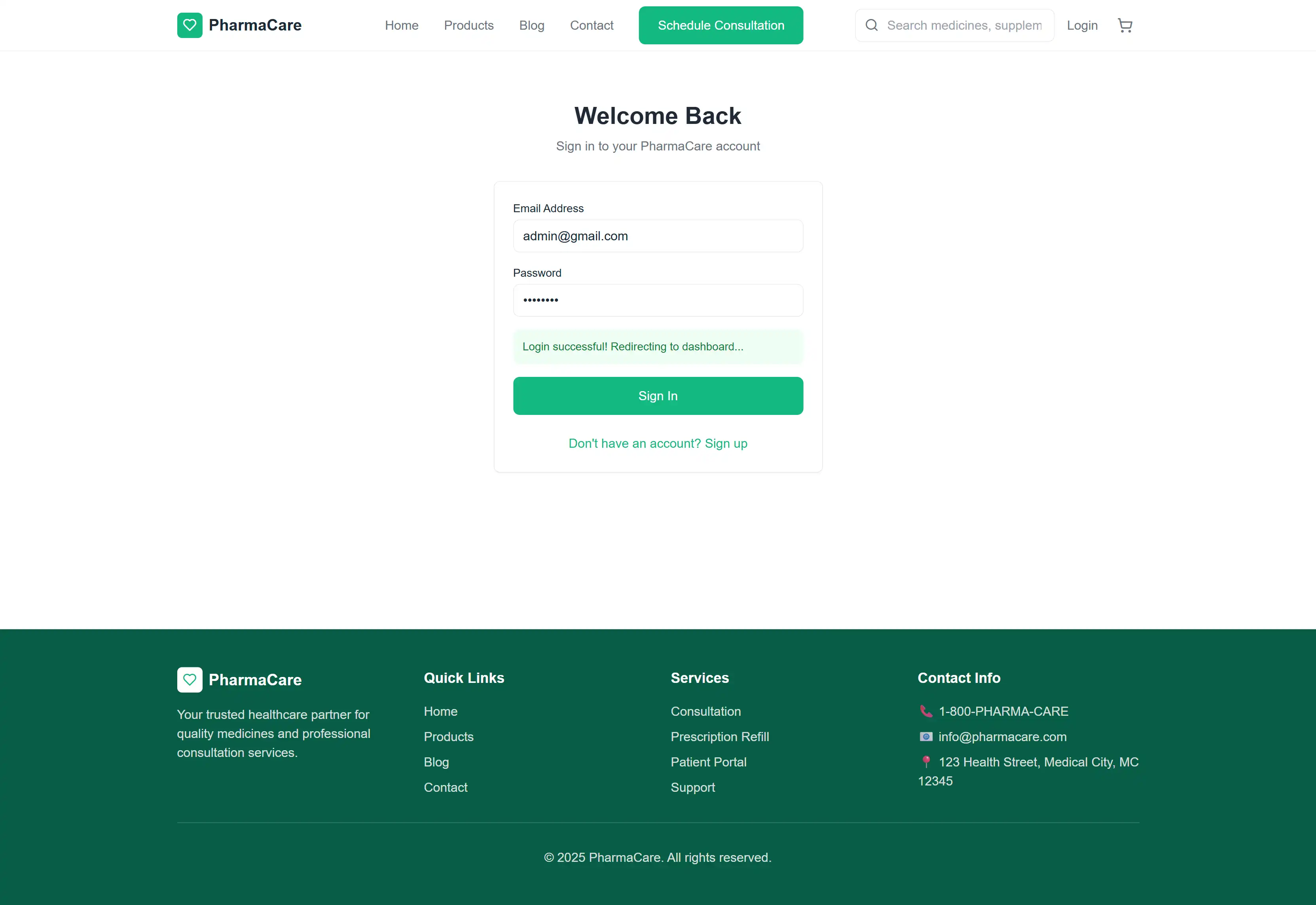 Pharmacare management system