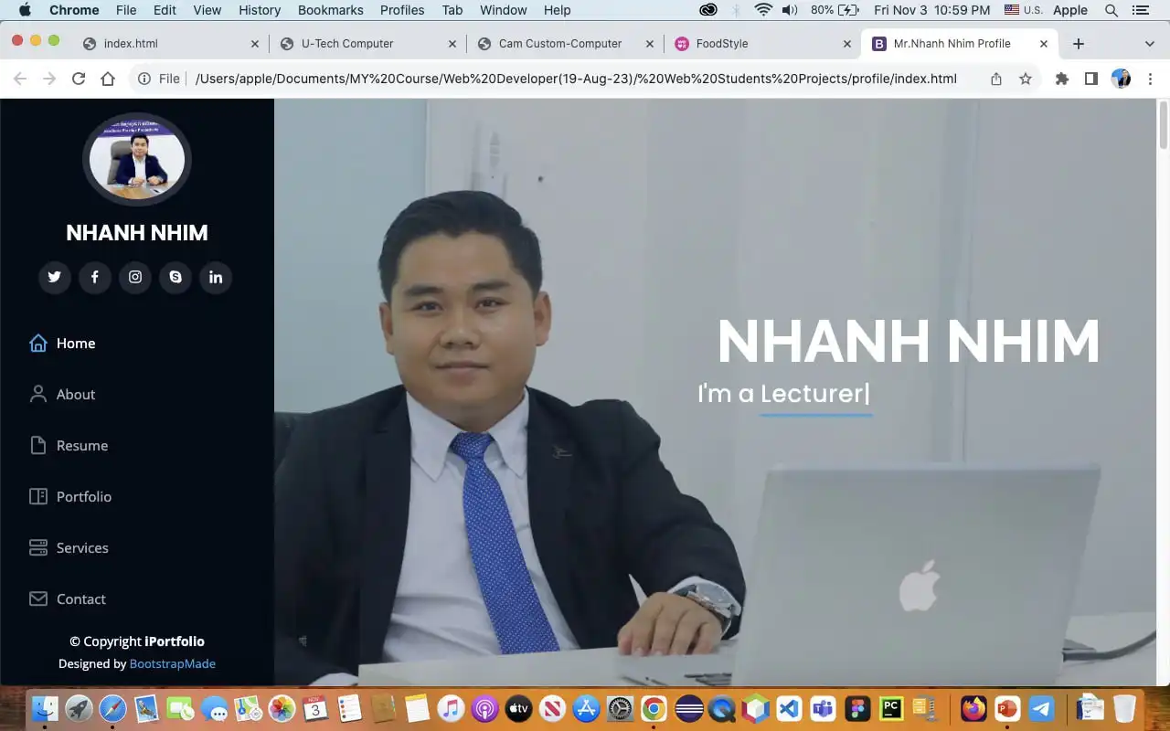 Personal portfolio website