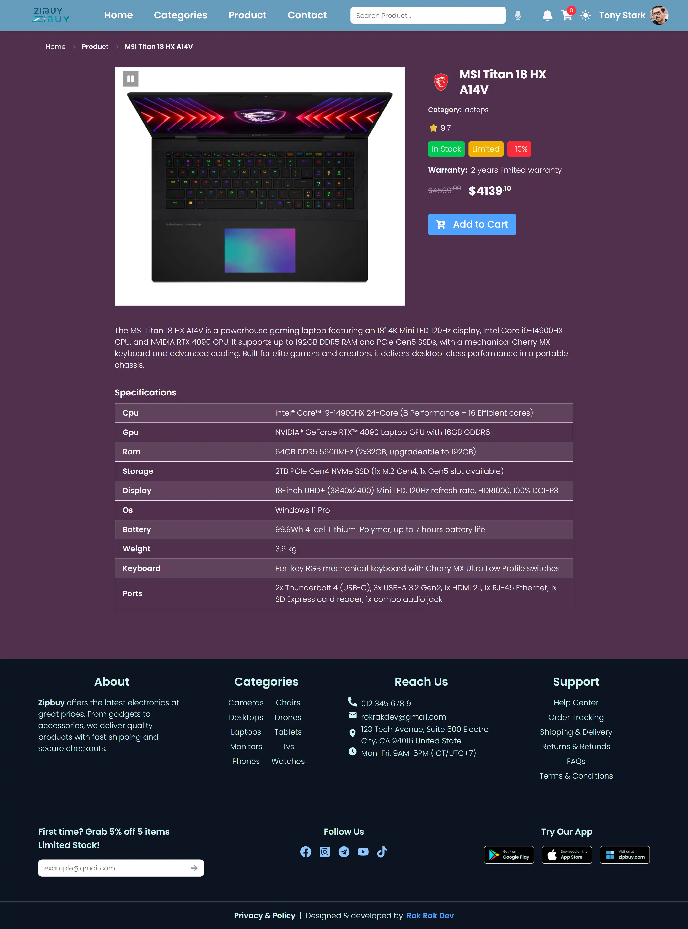 ZipBuy E-Commerce Platform