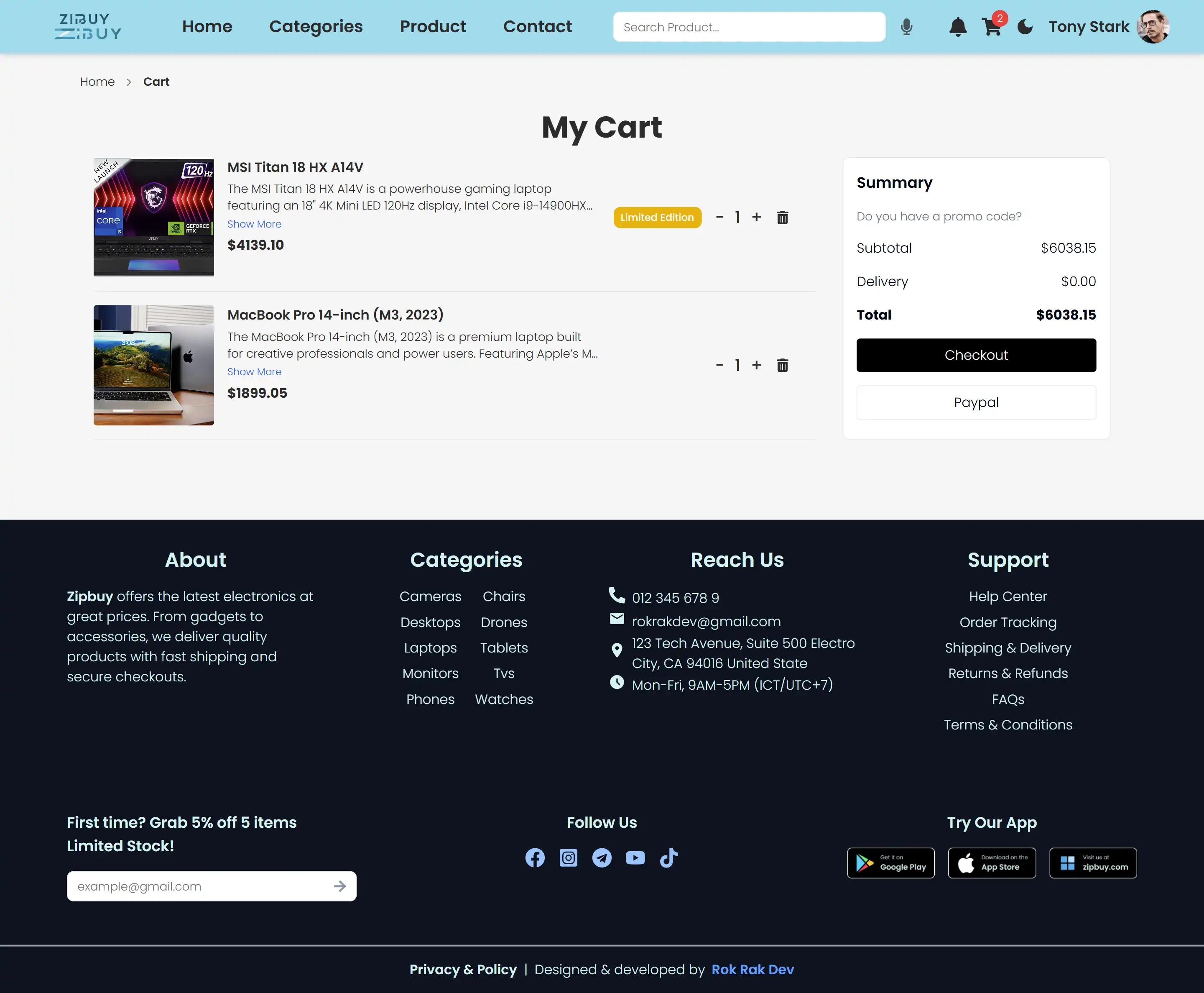 ZipBuy E-Commerce Platform